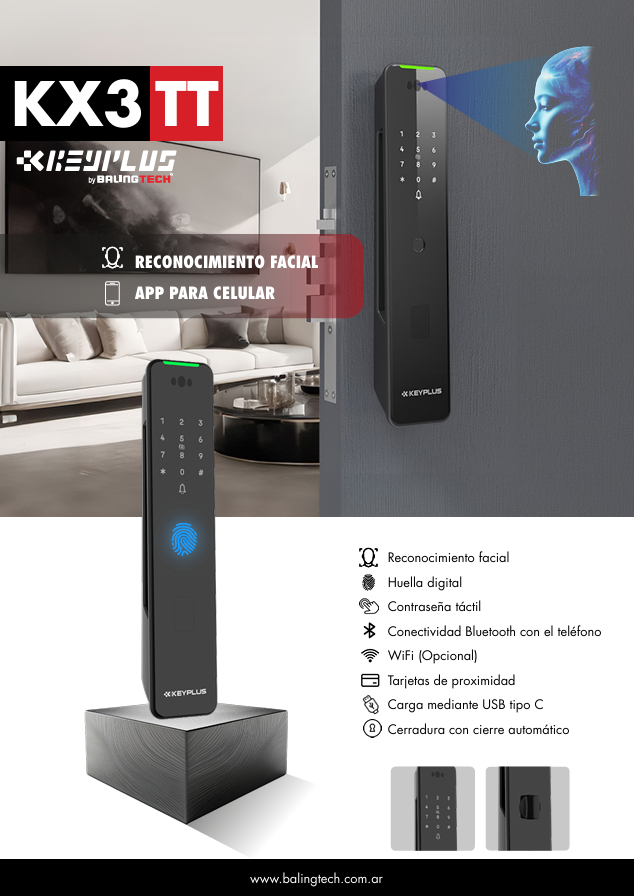 Cerradura Digital KX3TT Reconocimiento facial Y App - Imagen 8