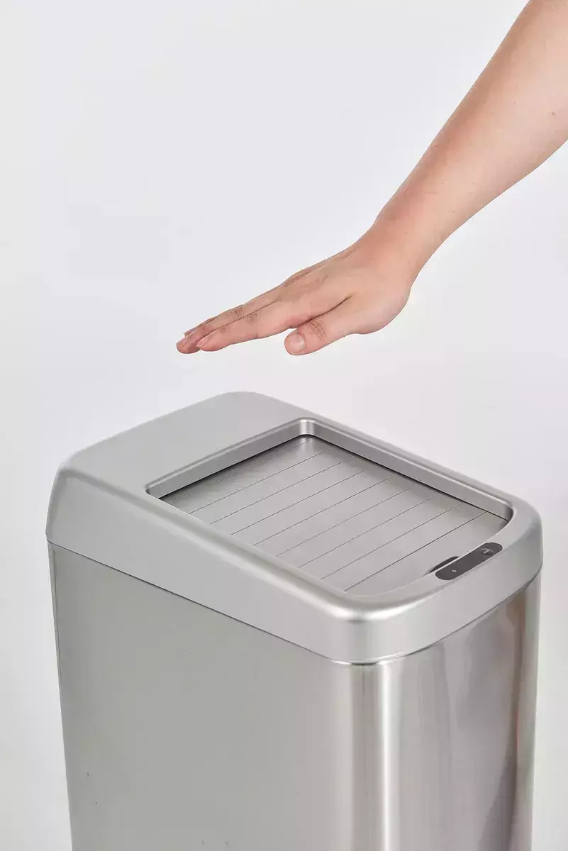Tacho Cesto De Basura Con Sensor 30 Litros Tapa Retractil - Imagen 4