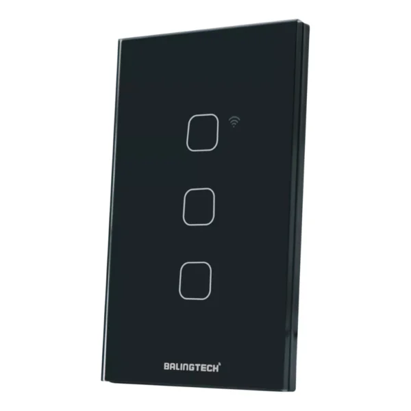 Tecla Smart Inteligente Wifi Negro 3 Canales Balingtech